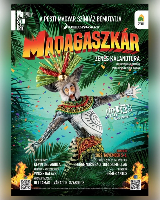 Madagaszkár musical premier a Magyar Színházban! Jegyek és szereplők itt!